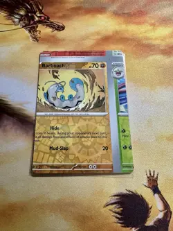 Pokemon Card - Error Miscut NFC Barboach Obsidian Flames 108/197 Reverse Holo - Image 1