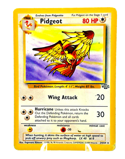 Pidgeot 24/64 -Jungle Unlimited Non Holo Rare TCG Pokemon Vintage Card MP - Image 3