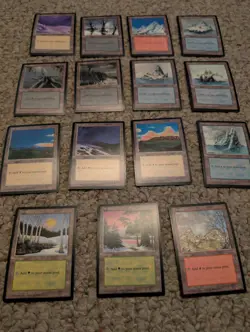 15 Card MTG Magic The Gathering ICE AGE Land Lot ALL DIFFERENT - Image 1