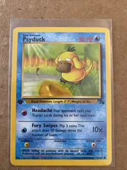 Pokemon TCG Psyduck Fossil Card 1st Edition 53/62 Never Played Near Mint - Image 1