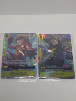 One Piece TCG Luffy And Zoro Egghead Sealed Promo Cards NM - Image 1