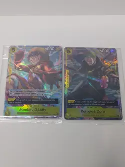 One Piece TCG Luffy And Zoro Egghead Sealed Promo Cards NM - Image 5