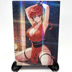 Ranma Saotome Sexy Hot Anime Waifu Girl Doujin Lewd Goddess Story Holo Art Card - Image 1
