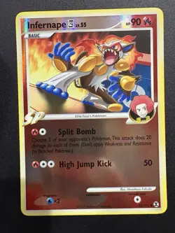 Pokemon Rising Rivals Infernape Card #43/111 Reverse Holo - Image 1