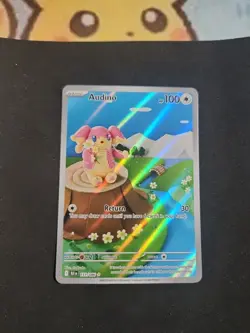 Pokemon TCG Audino 2025 Holo Black Bolt Illustration Rare Card 151/086 - Image 1