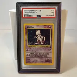 Mewtwo Base Set 2 Holo Card 10/130 Pokemon PSA 7 - Image 1