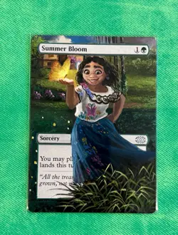 Summer Bloom MTG Altered art MAGIC Hand Painted Card Encanto - Image 1