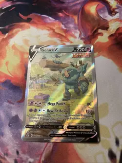 Pokemon TCG Golurk v Evolving Skies Holo Ultra Rare Card 182/203 NM Condition - Image 1