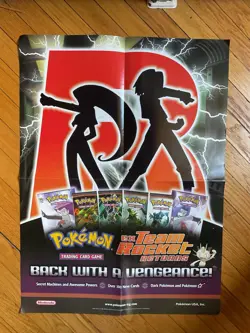 2004 Pokemon TCG Ex Team Rocket Returns Print Ad/Poster Official Cards Promo Art - Image 1