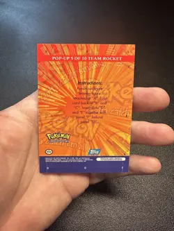 Team Rocket- Pop-Up 5 of 10-Pokemon TV Animation 3-Topps Card - NM/LP - Image 2