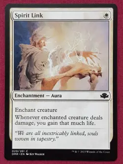 Magic The Gathering DOMINARIA REMASTERED SPIRIT LINK white card MTG - Image 1