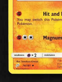 Hitmonchan 74/181 LP Team Up English Pokemon Card TCG - Image 2