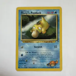 Misty's Psyduck 54/132 - Gym Heroes Vintage Pokemon Card LP dd - Image 1