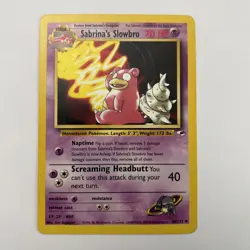 Sabrina's Slowbro 60/132 2000 Gym Heroes Pokemon Card Vintage WOTC Uncommon - Mp - Image 1