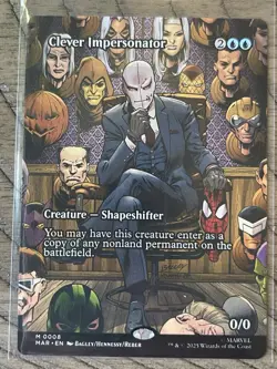 MTG Clever Impersonator Marvels Spider-Man Eternal Borderless Mythic - Image 1