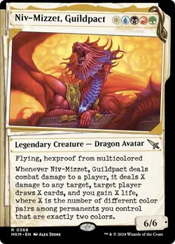 Showcase NIV-MIZZET, GUILDPACT (#368) mtg NM-M Murders at Karlov Manor Rare - Image 1