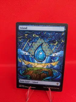 MTG Island Dominaria United Full Art Stained Glass Land 281/281 - Image 1
