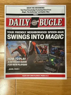 SDCC 2025 Magic The Gathering X Spider-Man Daily Bugle Newspaper Playmat - Image 1