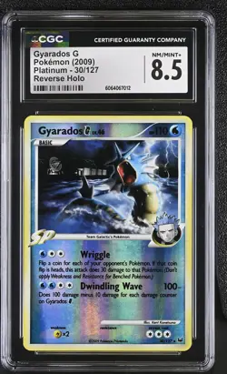 CGC 8.5 Gyarados G 30/127 Reverse Holo Platinum Pokemon Card - Image 1