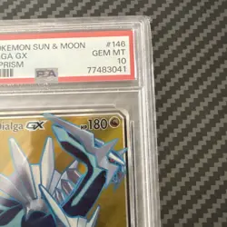 2018 POKEMON SUN & MOON ULTRA PRISM #146 FULL ART/DIALGA GX PSA 10 - Image 3