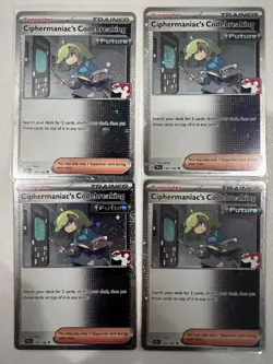 4X Pokemon - Ciphermaniac's Codebreaking - Prize Pack 145/162 Play Stamp Holo - Image 2