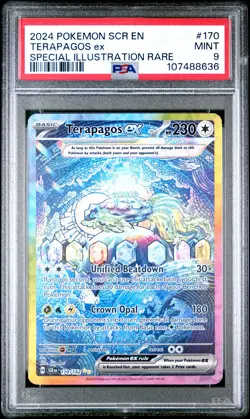 2024 POKEMON SCR EN-STELLAR CROWN SPECIAL ILLUSTRATION RARE TERAPAGOS EX PSA 9 - Image 1