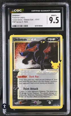 Pokemon Celebrations Gold Star Umbreon 17/17 CGC MINT 9.5 - Image 1