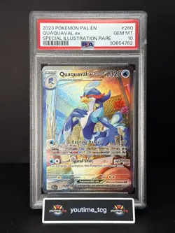 2023 Pokemon Pal En-Paldea Evolved SIR Quaquaval Ex #260 PSA 10 - Image 1