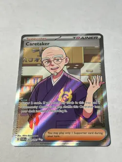 Pokemon TCG Caretaker 203/167 Twilight Masquerade Holo Ultra Rare NM - Image 1