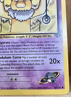 Sabrina’s Hypno Pokemon TCG Gym Challenge Set 1st Edition 56/132 LP - Image 3