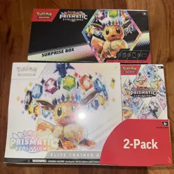 Pokemon Prismatic Evolutions ETB & Booster Bundle Costco Sealed & Surprise Box - Image 1