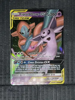 Pokemon TCG Espeon & Deoxys GX Ultra Rare (NEAR MINT) Tag Team - Image 1