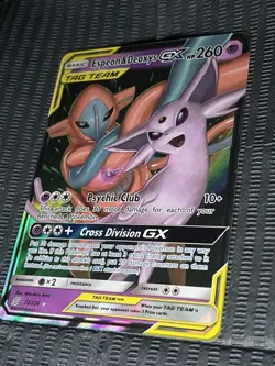 Pokemon TCG Espeon & Deoxys GX Ultra Rare (NEAR MINT) Tag Team - Image 3