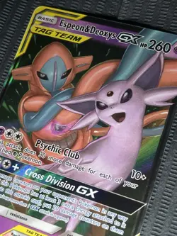 Pokemon TCG Espeon & Deoxys GX Ultra Rare (NEAR MINT) Tag Team - Image 4