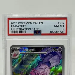 Pokemon TCG 2023 Paldea Evolved TINKATUFF 217/193 Illustration Rare PSA 8 NM-MT - Image 2