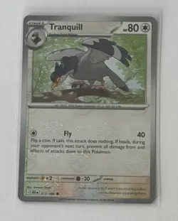 Tranquill (Master Ball Pattern) 072/086 Sv: Black Bolt Holo Pokemon TCG - Image 1