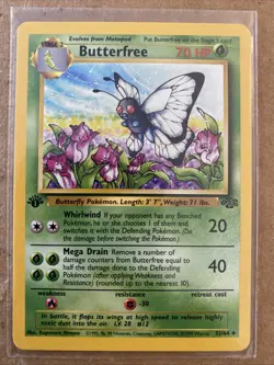 Pokemon TCG Butterfree Jungle 33/64 1st Edition Never Played Near Mint - Image 1