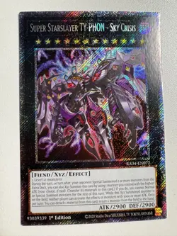 Yugioh Super Starslayer TY-PHON - Sky Crisis RA04-EN072 Collector Rare 1st Ed NM - Image 1