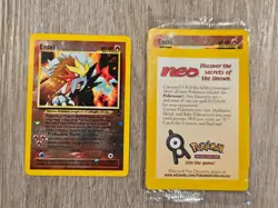 SEALED New 2001 Entei 34 Black Star Movie Promo Reverse Holo Neo Pokemon Card - Image 1