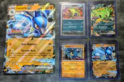Pokemon Lucario & Tyranitar Prismatic Evolutions Stamped Promo Card Set - Image 1