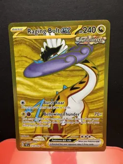 Pokemon TCG Raging Bolt EX Holo Card 218/162SV05 Temporal Forces - Image 1