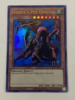 Yugioh Harpie's Pet Dragon - 1st Edition Ultra Rare NM - Free Holo Card - Image 1