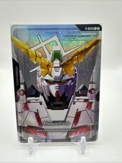 Resource R-003 C+ Gundam Newtype Rising Unicorn Alt Art Foil Holo Card Game NM - Image 1