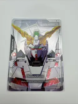 Resource R-003 C+ Gundam Newtype Rising Unicorn Alt Art Foil Holo Card Game NM - Image 4