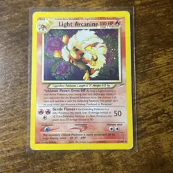 Pokemon TCG Light Arcanine Card 100 HP Stage 1 Holo Rare 14/105 - Image 1