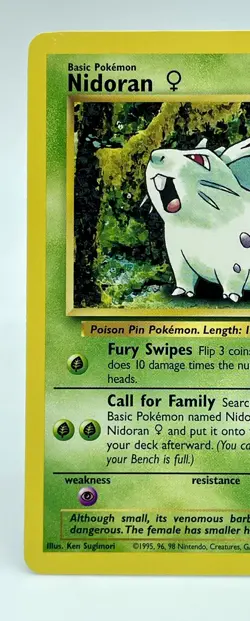 Nidoran 57/64 Jungle Set Pokemon Card TCG Non Holo WOTC Vintage 1999 NM - Image 2