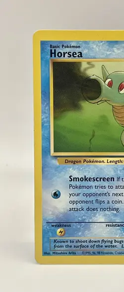 Horsea 49/62 Fossil Unlimited Common Non Holo Vintage 1999 Pokemon Card WOTC LP - Image 2