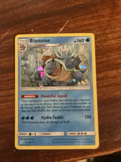 Pokemon TCG Blastoise Sun & Moon Team Up 25/181 Reverse Holo Rare Card - Image 1