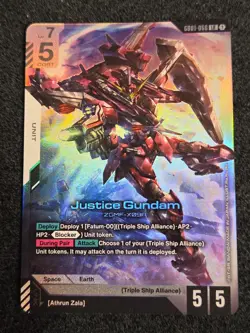 Justice Gundam - Newtype Rising #GD01-066 LR - NM Holo Foil Gundam Card Game - Image 1