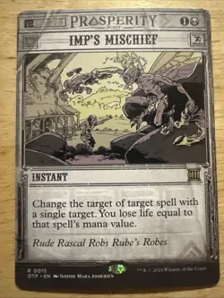 1x Imp's Mischief - Outlaws of Thunder Junction: Breaking News - NM - MTG - Image 1
